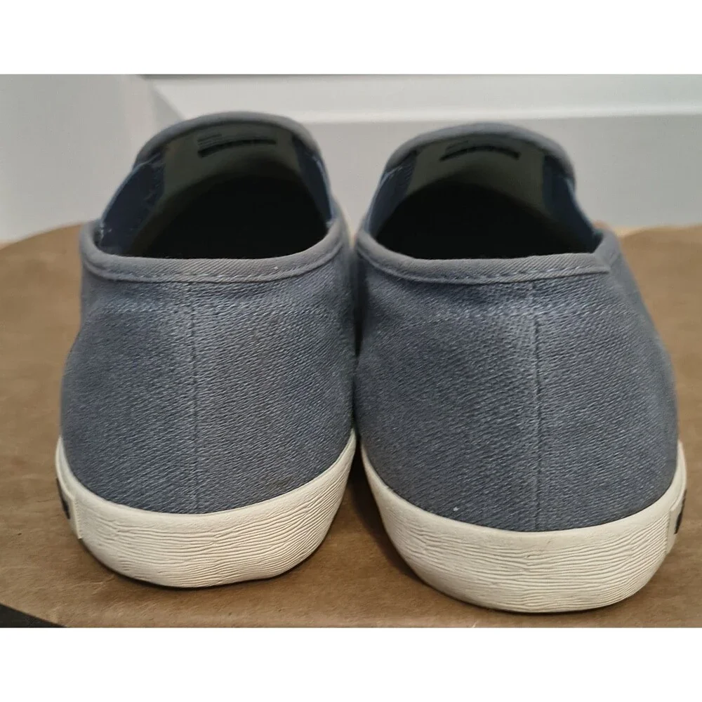 SeaVees Mens Baja Slip On Classic Sneakers Size 10.5 Blue Mirage  Linen Canvas